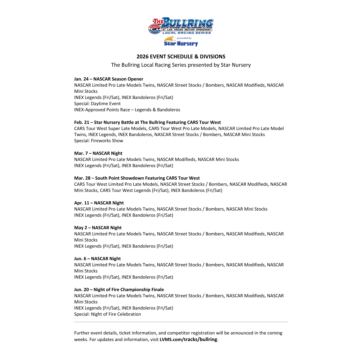 2026 Bullring Schedule