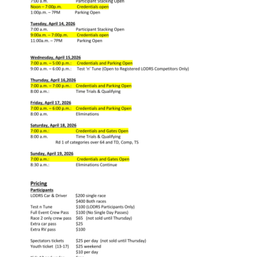 LODRS- April 13-19, 2026