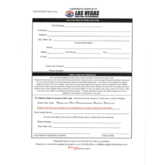 LVMS NASCAR HV-OSC Order Form <br>Feb. 2020 <br />(PDF Version)