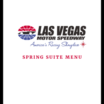 LVMS NASCAR Suite Menu <br>Feb. 2020