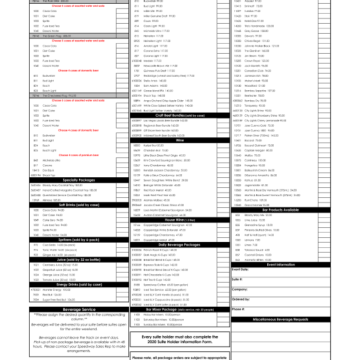 LVMS NASCAR Suite Order Form <br>Feb. 2020 <br />(PDF Version)