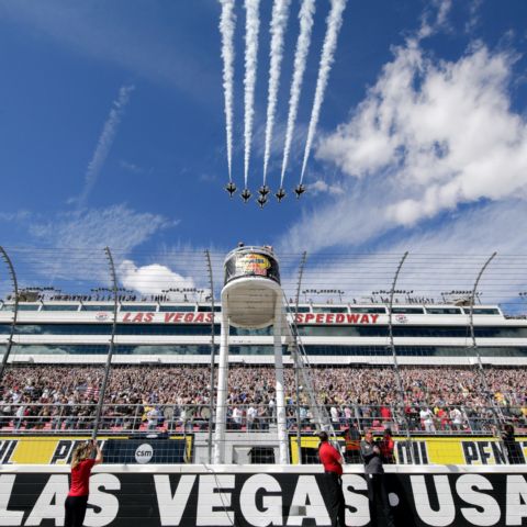 Thunderbirds Fly Over At LVMS