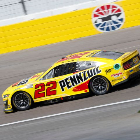 Pennzoil car on track at LVMS