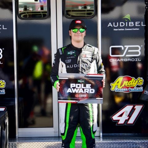 Sam Mayer won the pole for Saturday afternoon’s The LiUNA NASCAR O’Reilly Auto Parts Series race, his first career pole at LVMS.