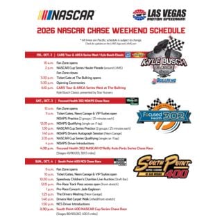 Weekend Schedule