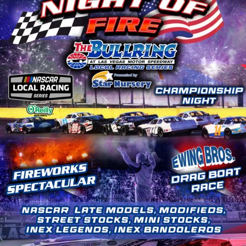 Racing at The Bullring at Las Vegas Motor Speedway