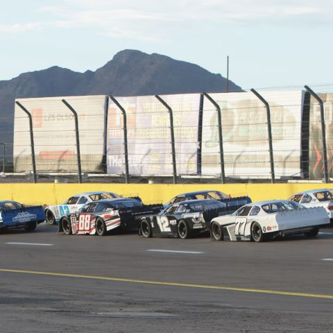 Racing at The Bullring at Las Vegas Motor Speedway