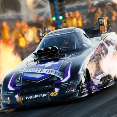 Jack Beckman added a track ET record to his speed record at The Strip at LVMS on Saturday during the Dodge NHRA Nationals Presented By Pennzoil.