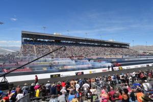 Saturday's action at the DENSO Spark Plugs NHRA Four-Wide Nationals was seen in front of The Strip's first spring sellout crowd since 2010.