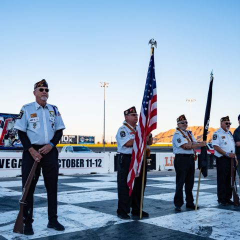 Racing at The Bullring at Las Vegas Motor Speedway