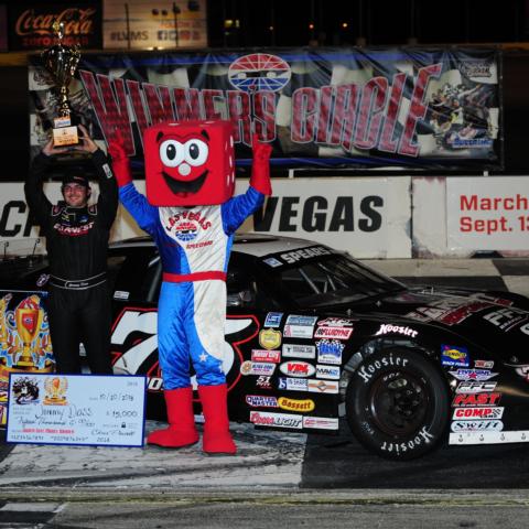 Jeremy Doss got some sweet redemption at the Senator's Cup Fall Classic, taking the $15,000 first-place check after winning the 150-lap Open Comp.