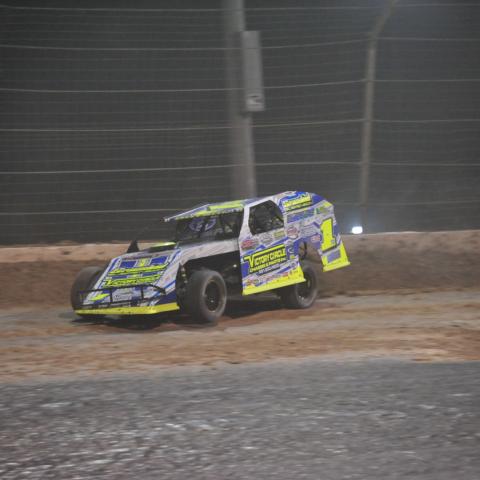 Ethan Dotson was one of the big winners at the 22nd Annual Duel in the Desert at the LVMS Dirt Track on Friday night.