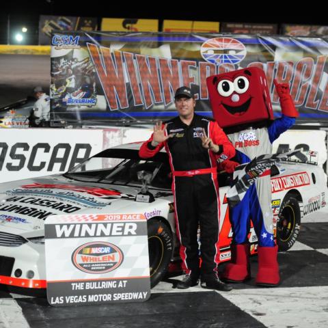 Chris Clyne swept the NASCAR Super Late Models races at the Chris Trickle Classic at LVMS' Bullring on Saturday night.