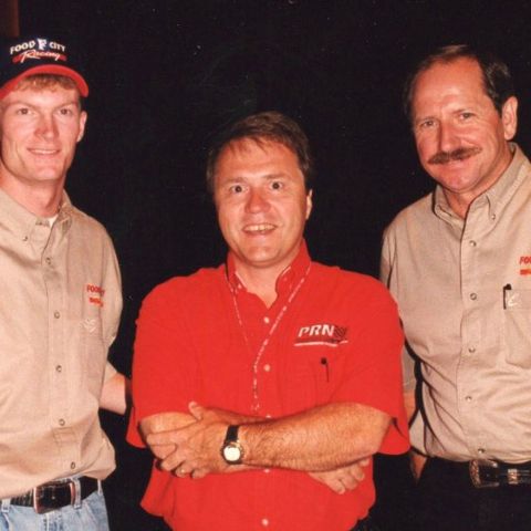 Doug Rice with Dale Earnhardt Jr and Dale Earnhardt Sr.