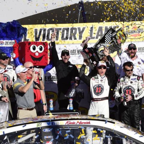 Kevin Harvick is favored to repeat as champion of this Sunday's Pennzoil 400 presented by Jiffy Lube at LVMS.