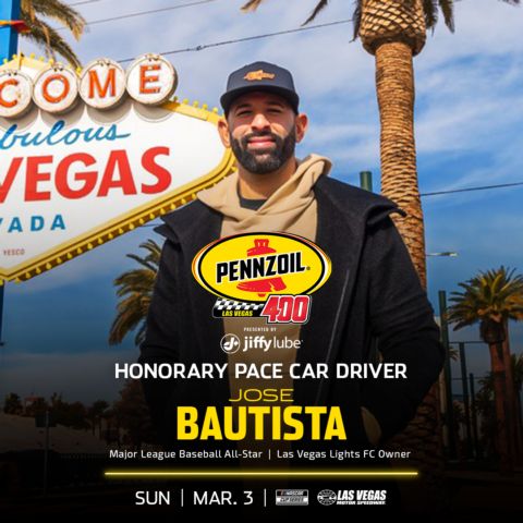 José Bautista named Honorary Pace Car Driver for Pennzoil 400