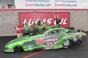 Doug Gordon won the Top Alcohol Funny Car title at the NHRA Division 7 Lucas Oil Drag Racing Series event at The Strip at LVMS on Sunday.