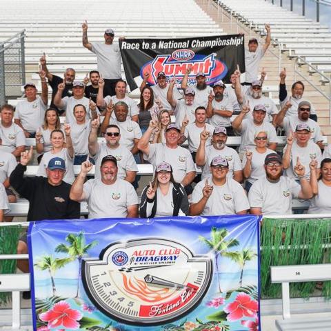 Auto Club Raceway took the team title at the NHRA Summit Racing Series Pacific Division Finals at The Strip at LVMS over the weekend.