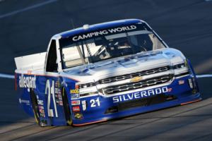 Veteran driver Johnny Sauter was the fastest during the two NASCAR Camping World Truck Series practice sessions at LVMS on Thursday.