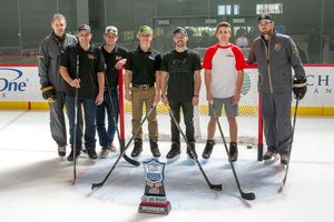 Five NASCAR Camping World Truck Series drivers went through a series of drills and enjoyed some ice time at the Vegas Golden Knights' practice facility on Friday.