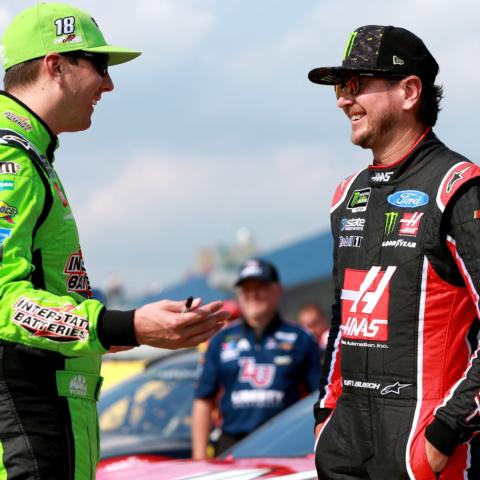 Kurt (right) and Kyle Busch are two of seven Las Vegas natives who are competing in this weekend's quartet of NASCAR races at LVMS.