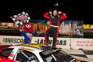 Reigning NASCAR Super Late Models track champion Justin Johnson used a win at The Bullring at LVMS on Saturday night to regain the divisional points lead.