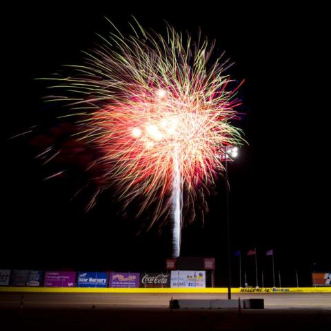 The Bullring at LVMS hosted its wildly popular Night of Fire on Tuesday, a night capped by one of the city's best fireworks shows.