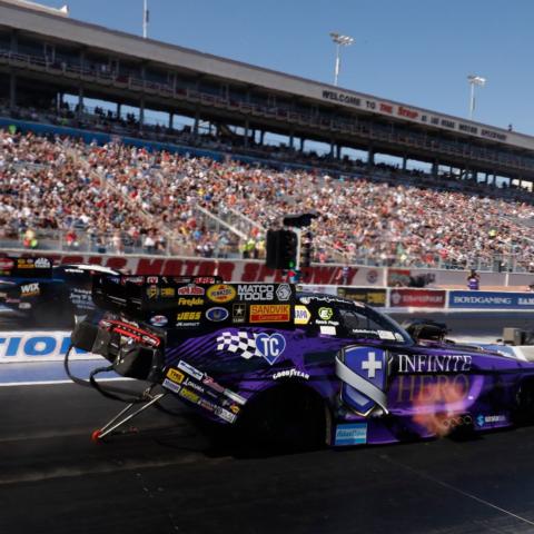 Funny Car driver Jack Beckman was one of the four pro class top provisional qualifiers at the NHRA Toyota Nationals on Friday.