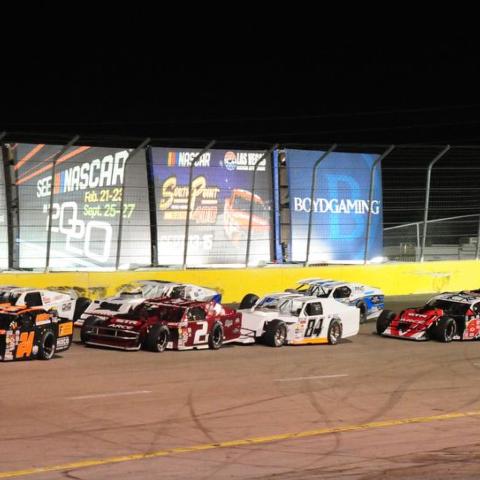 The NASCAR 602 Modifieds will be one of four NASCAR classes in action when racing resumes at The Bullring at LVMS on Saturday night.