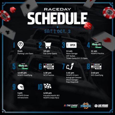 Saturday Race Day Schedule