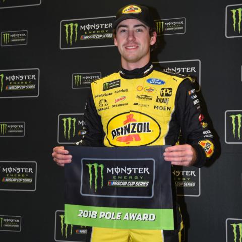 Ryan Blaney earned his third career MENCS pole on Friday at Stratosphere Qualifying at LVMS.