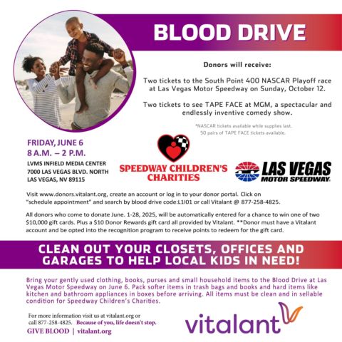Speedway Children's Charities Donation & Vitalant Blood Drive