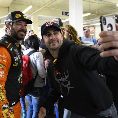 NASCAR fans will have plenty of chances to get up close and personal with their favorite drivers during the South Point 400 race weekend at LVMS.