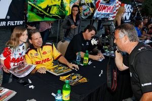 NHRA fans can meet and get autographs from roughly 30 NHRA stars at NHRA Fanfest at Fremont Street's 3rd Street Stage on Thursday night.