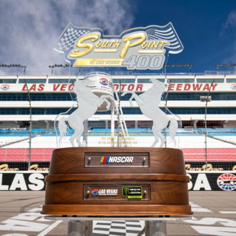The South Point Hotel, Casino and Spa has unveiled the trophy for the Sept. 16 South Point 400 at LVMS.