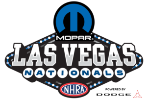 Official logo of the NHRA Las Vegas Nationals at The Strip at Las Vegas Motor Speedway.