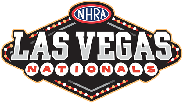 Official logo of the NHRA Las Vegas Nationals at The Strip at Las Vegas Motor Speedway.