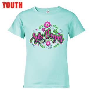 Youth Girls Ladybug Flower Tee